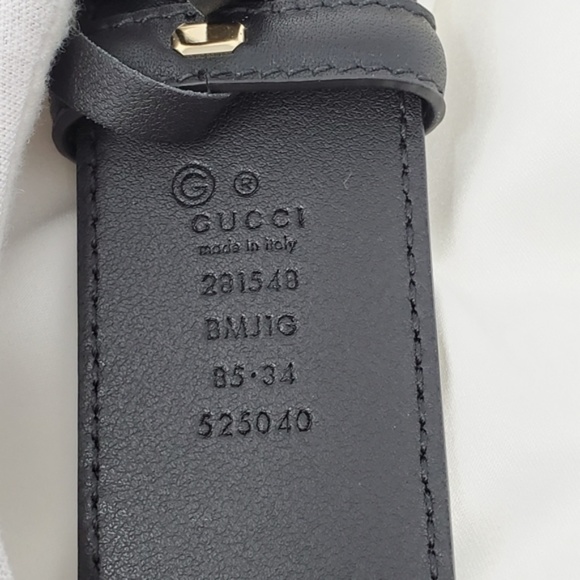 Auth Gucci Guccissima Black Buckle Belt 85 - Picture 6 of 7